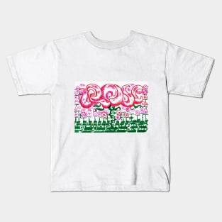 Rose Garden In Type Kids T-Shirt